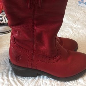 Frye Red Leather Boots